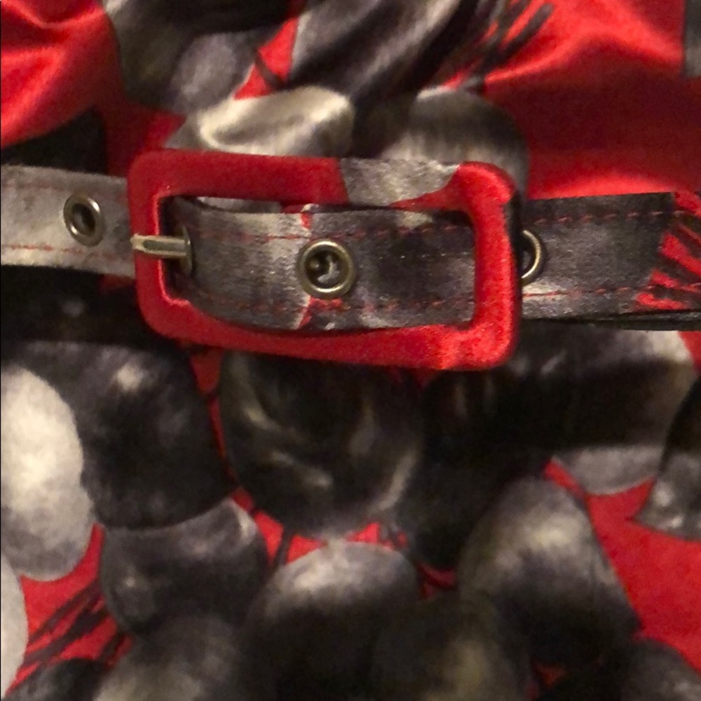NWT YOANA BARASCHI size 4 red and gray dress - Picture 6 of 7